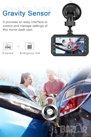 Видео регистратор CHORTAU BT12 Dash Cam даш камера, снимка 7 - Аксесоари и консумативи - 48486025