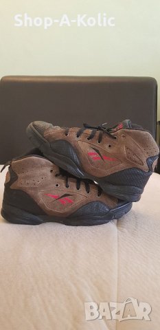 Vintage Retro 90s REEBOK Hexalite Hiking Boots Tan Suede Black Leather, снимка 5 - Кецове - 35667127
