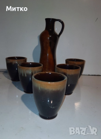 Ретро керамични Битови сервизи за ракия и вино