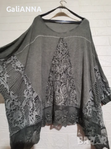 СТРАХОТНА ТУНИКА ЕФЕКТЕН МОДЕЛ 3XL-5XL, снимка 4 - Туники - 50803174