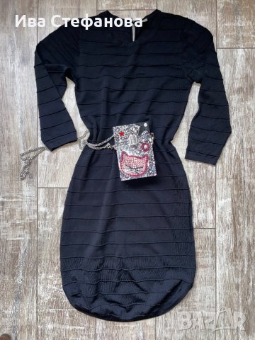 Нова елестична елегантна бандажна черна парти рокля изчистен класически модел , снимка 9 - Рокли - 39576816