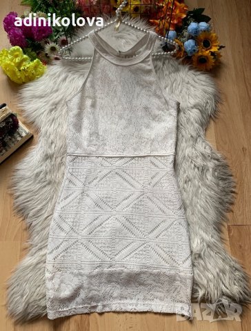 Бяла дантелена рокля Forever 21, снимка 1