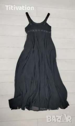 Дълга черна рокля , снимка 2 - Рокли - 47275748