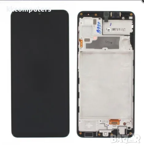 LCD Дисплей за Samsung SM-A225F A22 4G / GH82-26047A / GH82-26047A / Тъч скрийн + Рамка / Черен / As