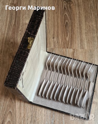 Посребрени десертни вилици, Dieufuls, Дюселдорф, Германия, снимка 13 - Прибори за хранене, готвене и сервиране - 42089345