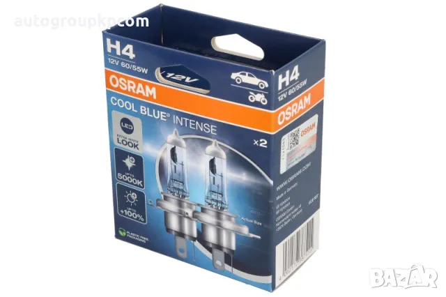 OSRAM H4 Cool Blue Intense 12V, 60/55W - Комплект 2бр, снимка 1 - Аксесоари и консумативи - 35916374