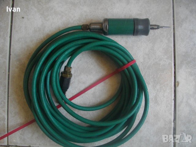 Пневматична Немска Старо Качество-Мини Дрелка-Шлифовалка-С Маркуч и Диамантено Острие-Отлична-6 bar, снимка 15 - Диамантени и режещи инструменти - 41597021