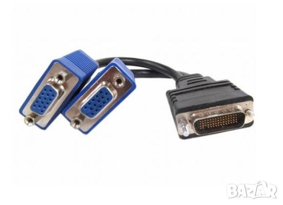 Адаптер Преходник DELL DMS 59 към 2x VGA Female (женско) за Matrox Qid, nVidia Quadro, PNY Quadro, снимка 3 - Кабели и адаптери - 41431805