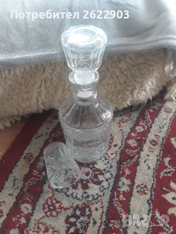 Стъклена гарафа + 6 бр чаши, снимка 3 - Сервизи - 47639724