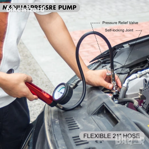 Комплект за измерване на налягането на автомобилната охладителна система – 15 бр. НОВО, снимка 3 - Други инструменти - 53263465