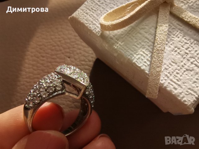 Масивен сребърен пръстен с камъни, снимка 4 - Пръстени - 35189175