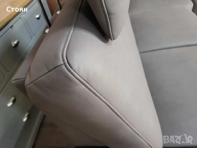 ПРОМОЦИЯ!!! Кожен ъглов диван цвят кафяв Нуга ZE - EM05002, снимка 5 - Дивани и мека мебел - 52838297