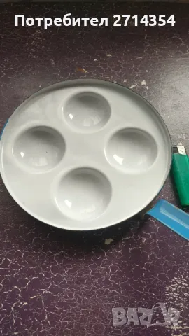 Ретро емайлиран тиган , снимка 5 - Антикварни и старинни предмети - 49355528