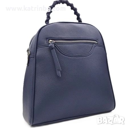 Елегантна дамска раница с дръжка в тъмно синьо Код на продукта:DR-18