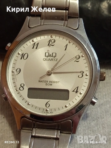 Марков оригинален мъжки часовник Q/Q QUARTZ JAPAN перфектно състояние стилен дизайн 51830