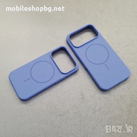 iPhone 18 Pro Max /iPhone 18 Pro гръб силиконов MagSafe светло син, снимка 3 - Калъфи, кейсове - 56170837