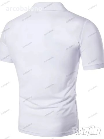 Мъжка бързосъхнеща поло тениска с яка и три копчета Pique Jersey, 2цвята - 023, снимка 3 - Тениски - 41482050