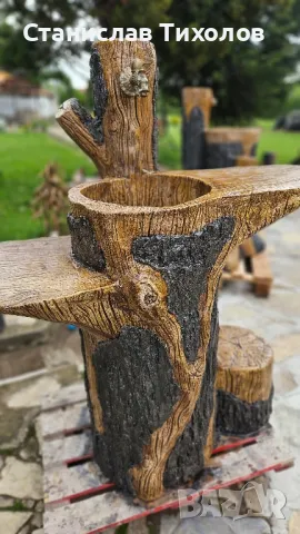 Градински чешми от щампован бетон