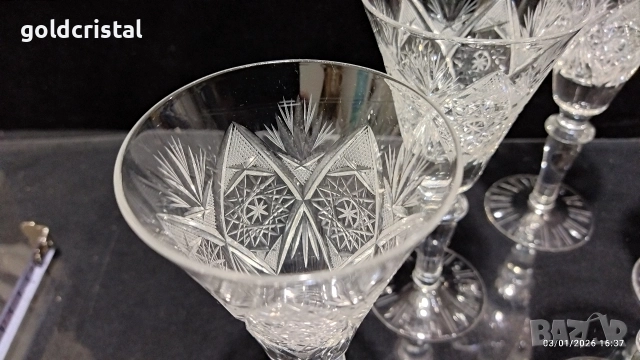 кристални чаши , снимка 6 - Антикварни и старинни предмети - 52968756