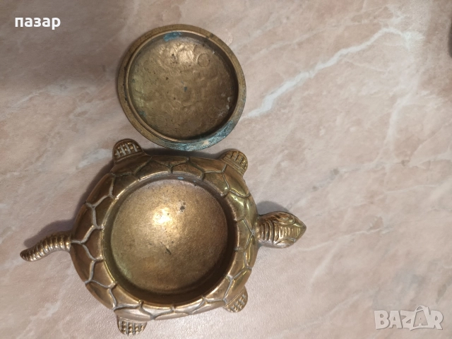 Бронзова кутийка тип костенурка , снимка 3 - Антикварни и старинни предмети - 52856140