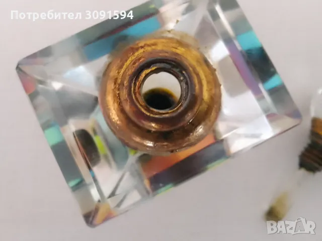 Старо  колекционерско кристално шише за парфюм , снимка 6 - Антикварни и старинни предмети - 49708319