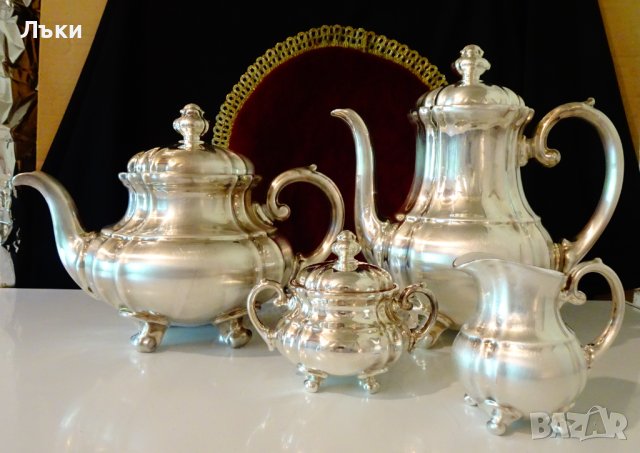 Порцеланова каничка WMF,сребърен обков 1000,барок. , снимка 7 - Антикварни и старинни предмети - 41612060