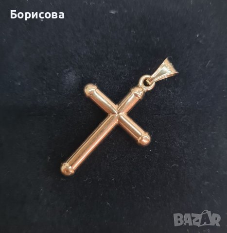 Дамски златен кръст 14 К , снимка 12 - Колиета, медальони, синджири - 33072185