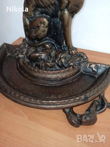 Викторианска чугунена стойка за чадъри с хрътка. Период 1920-1929, снимка 6 - Антикварни и старинни предмети - 52011672