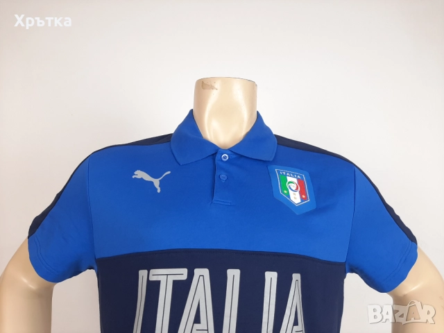 Puma Italy - Оригинална мъжка тениска с яка размер XL, снимка 5 - Тениски - 52762545