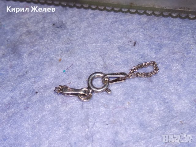 СТАРА СРЕБЪРНА ИТАЛИАНСКА КАРАБИНКА СРЕБРО 925 ЗАКОПЧАЛКА За КОЛИЕ ГРИВНА ВЕРИЖКА 25987, снимка 7 - Бижутерийни комплекти - 40940717
