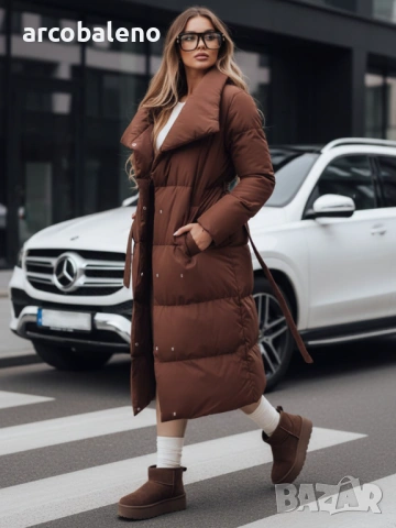 Дамско дълго ватирано зимно яке FAVI, 4цвята , снимка 12 - Якета - 53091231