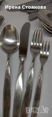 Елегантен винтидж комплект от твърдо посребрени прибори за хранене, серия  Form Heidelberg WM 90. , снимка 13 - Антикварни и старинни предмети - 49377679