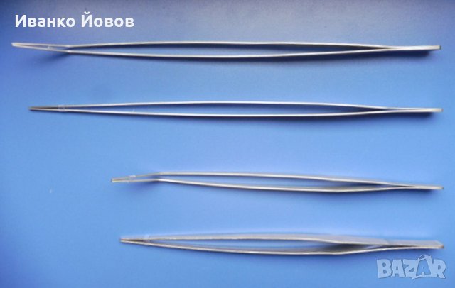Пинсети -  големи, здрави, удобни, полезни, неръждаеми, 2 вида: права, извита, 2 размера: 38 и 48 см, снимка 2 - Други инструменти - 44292181