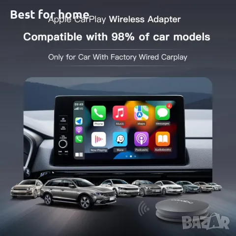 Carplay Wireless Adapter от CARABC, снимка 5 - Аксесоари и консумативи - 48548854
