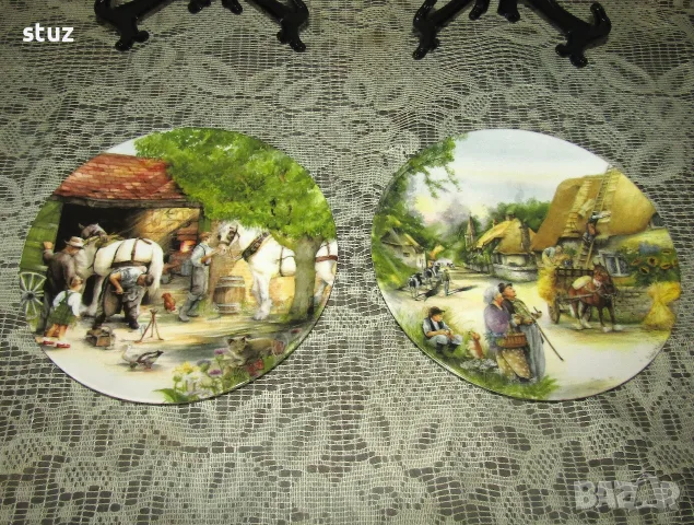 Колекционерски декоративни порцеланови чинии Royal Doulton, сет 2 бр. , снимка 2 - Декорация за дома - 55775440