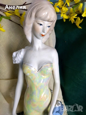 Порцеланова фигура за лампа или украса 54.50 см височина , снимка 5 - Други - 53449356