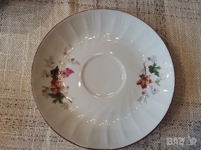 Чаши за чай и чинийки "Дъбов лист" , снимка 2 - Сервизи - 48310795