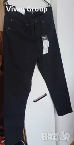 НОВИ Черни мъжки дънки W30, снимка 4 - Дънки - 52491877