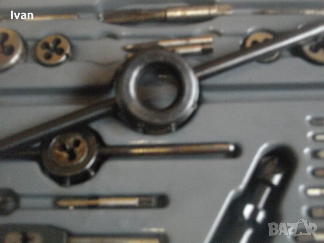 Старо Качество-ГДР-Комплект 58 части-Метчици/Плашки За Вътрешни/Външни Резби-Почти Нов-VEB-Altenburg, снимка 17 - Други инструменти - 40340556