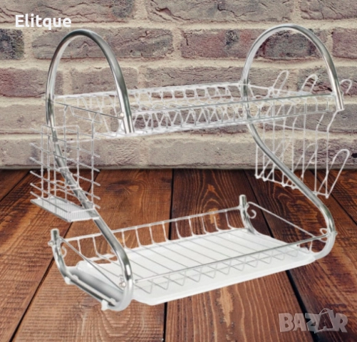 Сушилник за съдове Rosberg, 2нива, 40х38х24см., снимка 8 - Други стоки за дома - 52888996