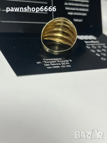 Златен пръстен 14К, снимка 5 - Пръстени - 52522236