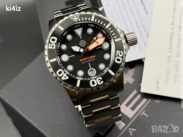 БАРТЕР! Оригинален Helm Comodo 300m Automatic Diver, снимка 6 - Мъжки - 56294647