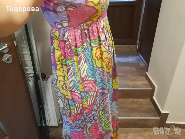 Цветна дълга дамска рокля, снимка 3 - Рокли - 47880227
