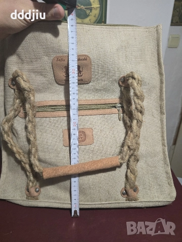 Стара ленена чанта СПОРТ ТОТО Sofia Mitsucoshi , снимка 2 - Колекции - 52647216