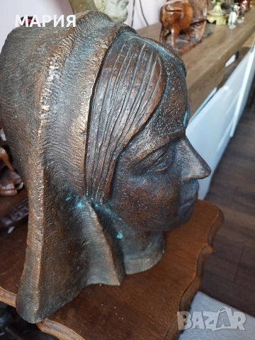 Модернистична медна скулптура, втора половина на ХХ век, снимка 2 - Антикварни и старинни предмети - 53755846