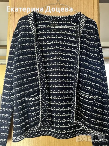 Жилетка Масимо Дути със сребърна нишка, снимка 2 - Жилетки - 49592044