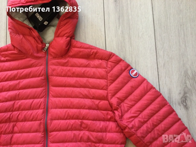 НОВО оригинално червено пухено яке COLMAR размер 56 / XL от Италия, снимка 5 - Якета - 53808078