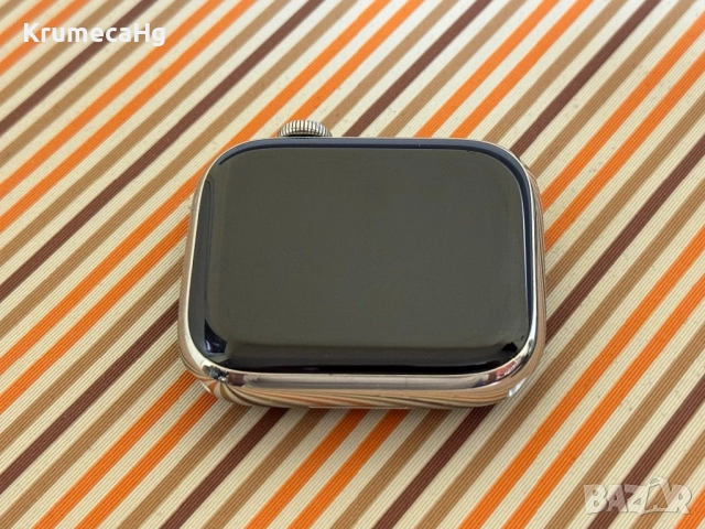 Apple Watch Series 7 GPS Cellular 45mm Silver Stainless Steel, снимка 5 - Смарт часовници - 52433212