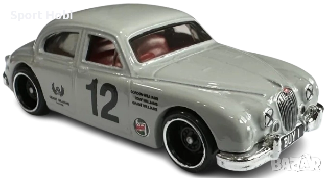 Hot Wheels Jaguar MK1 Silver Race Car, 6/10, снимка 2 - Колекции - 52359818
