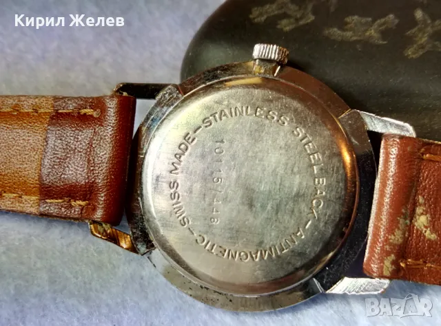 SPECIA 21 JEWELS SWISS MADE Стар Мех РЪЧЕН Швейц ЧАСОВНИК с Маркова КОЖЕНА КАИШКА ZIRVE РАБОТИ 49589, снимка 7 - Антикварни и старинни предмети - 48443075
